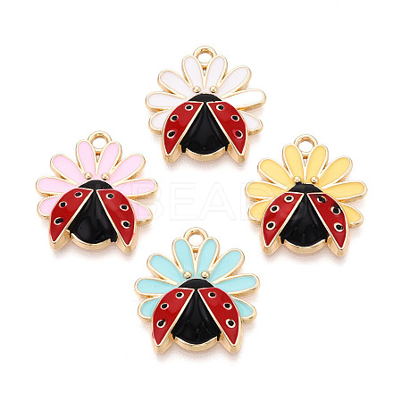 Alloy Enamel Pendants ENAM-N064-02KCG-1