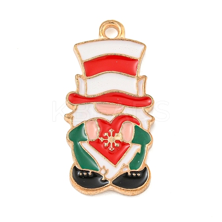 Christmas Theme Alloy Enamel Pendants ENAM-M221-01KCG-07-1