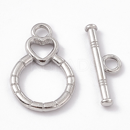 Non-Tarnish 304 Stainless Steel Toggle Clasps STAS-G299-01P-1