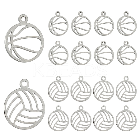 20Pcs 2 Styles 304 Stainless Steel Charms STAS-YW0002-59-1