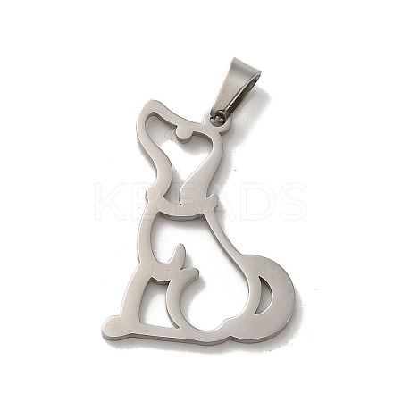 Non-Tarnish 304 Stainless Steel Pendants STAS-O005-15P-1