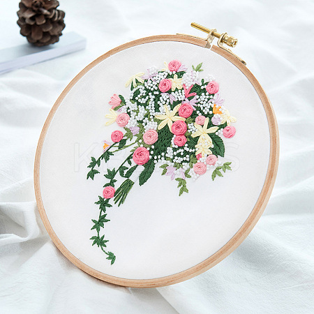 DIY Bouquet Pattern 3D Ribbon Embroidery Kits PW22062878659-1