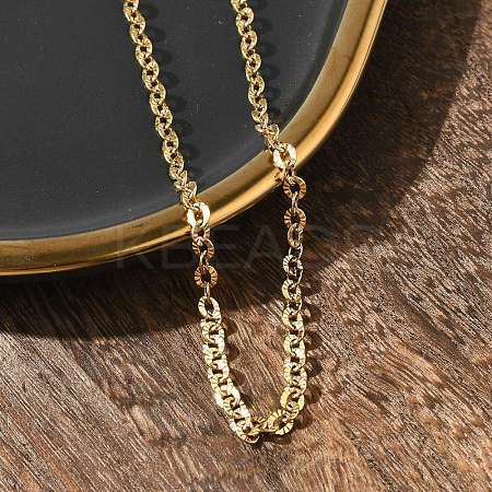 304 Stainless Steel Boston Link Chain Necklace BJEW-B072-05G-1