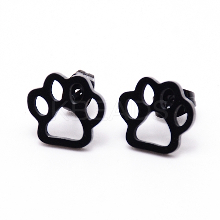 Stainless Steel Stud Earrings EJEW-WH0005-02B-1