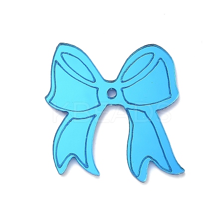 Laser Mirror Face Acrylic Pendants OACR-G046-02B-1