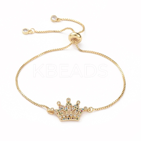 Adjustable Brass Micro Pave Cubic Zirconia Slider Bracelets X-BJEW-JB04955-01-1