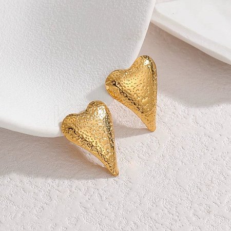304 Stainless Steel Stud Earrings for Women EJEW-M095-01G-1