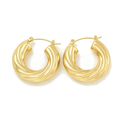 Ion Plating(IP) 304 Stainless Steel Hoop Earrings for Women EJEW-G401-01F-G-1