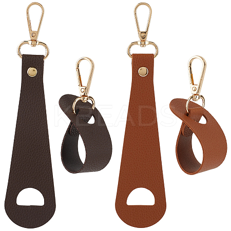 4Pcs 2 Colors Imitation Leather Hat Clips FIND-GF0008-14D-1