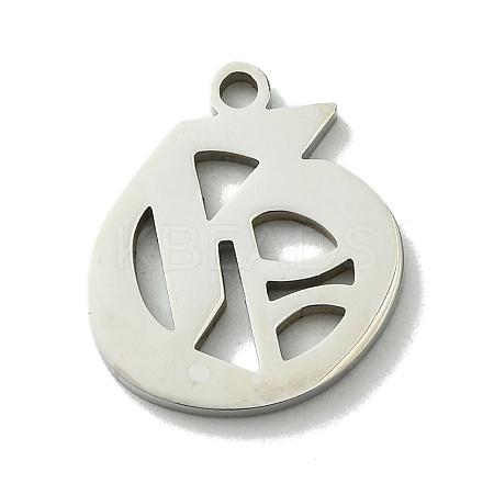 Non-Tarnish 201 Stainless Steel Pendants STAS-B055-01P-O-1