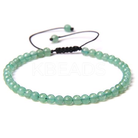 Adjustable Women's Green Aventurine Beaded Bracelet CN3407-5-1