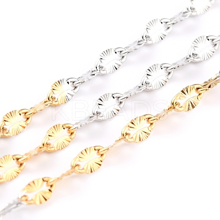Two Tone 304 Stainless Steel Dapped Chains CHS-B001-21-1