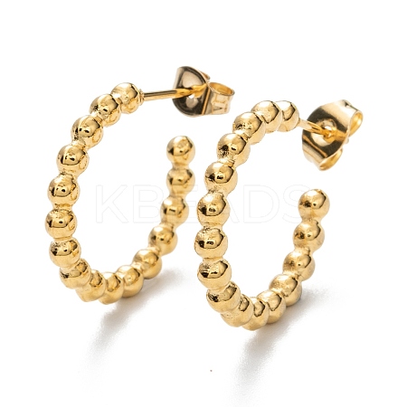 304 Stainless Steel Half Hoop Earrings EJEW-H100-11D-G-1