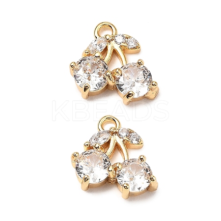 Brass Micro Pave Cubic Zirconia Pendants KK-A259-22G-01-1
