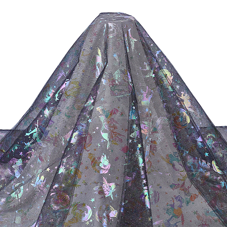 Halloween Polyester Mesh Fabric AJEW-WH0314-852C-1