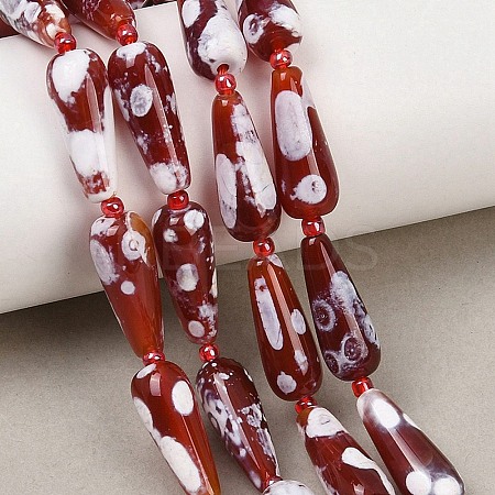 Natural Fire Crackle Agate Beads Strands G-K393-F01-8x20-1