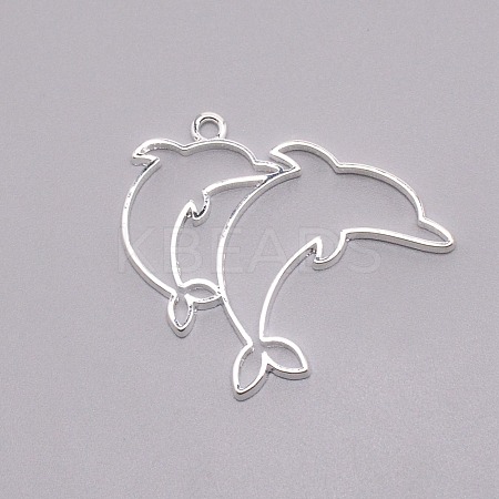 Alloy Open Back Bezel Pendants PALLOY-WH0077-21S-1