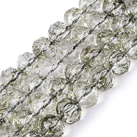 Crackle Transparent Glass Beads Strands GLAA-N063-10mm-03-1