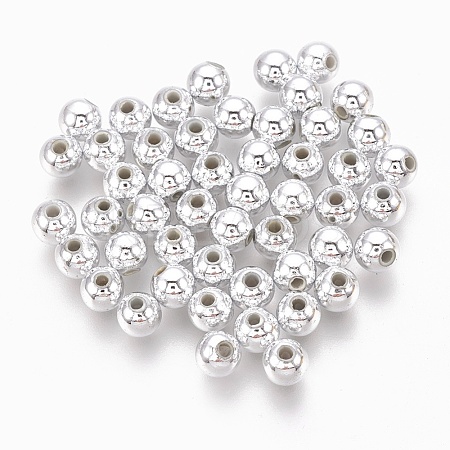 ABS Plastic Beads KY-G007-6mm-S-1