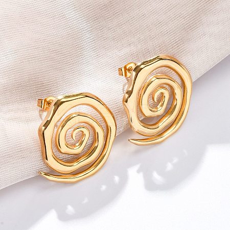 304 Stainless Steel Stud Earrings for Women EJEW-K306-15G-1