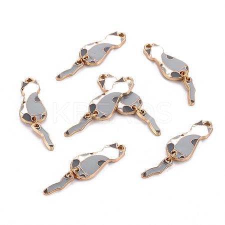 Eco-Friendly Alloy Enamel Pendants X-ENAM-T011-84D-NR-1
