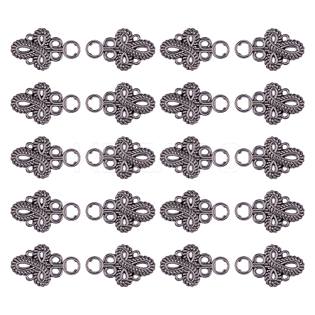 20Pcs Knot Zinc Alloy Adjustable Jean Button Pins FIND-FH0017-91B-1