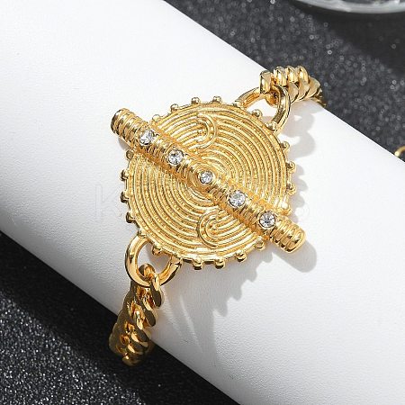 304 Stainless Steel Cuban Link Chain Bracelets for Women LS-STAS-Z117-10G-1