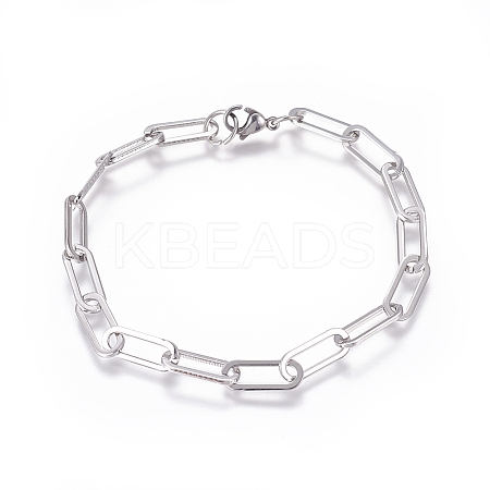 Tarnish Resistant 304 Stainless Steel Chain Bracelets LS-BJEW-L160-001P-1