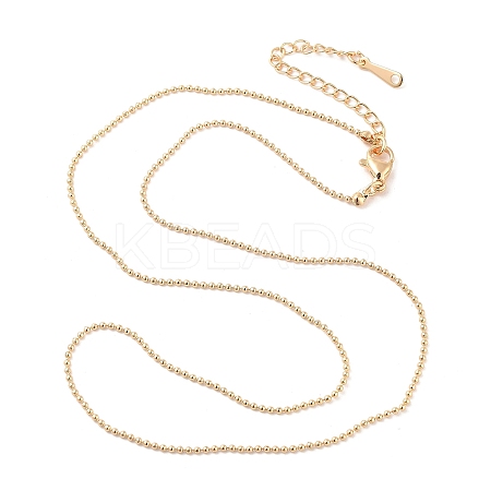 Brass Ball Chain Necklaces for Women NJEW-Q344-06G-1