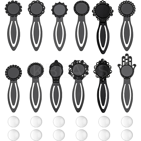 38pcs 14 Styles Zinc Alloy Bookmarks Finding FIND-NB0005-24-1