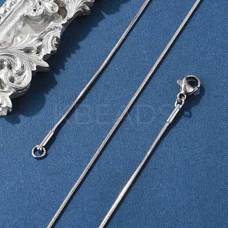 Tarnish Resistant 304 Stainless Steel Snake Chain Necklaces NJEW-F112-39-1