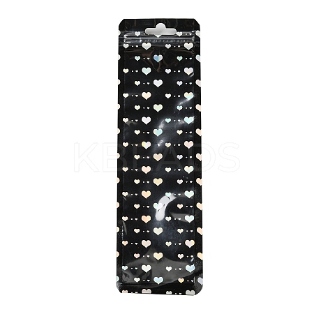 Rectangle Glitter Holographic Plastic Yin-yang Zip Top Gift Bags OPP-F004-01C-B01-1