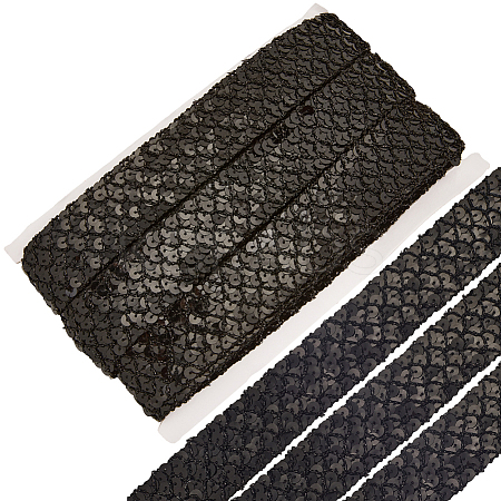 Polyester with PT Paillette Lace Trim Ribbon OCOR-WH20073-01D-1