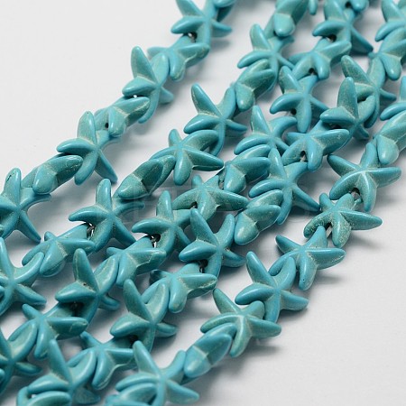 Synthetic Howlite Bead Strand X-G-P228-16-1