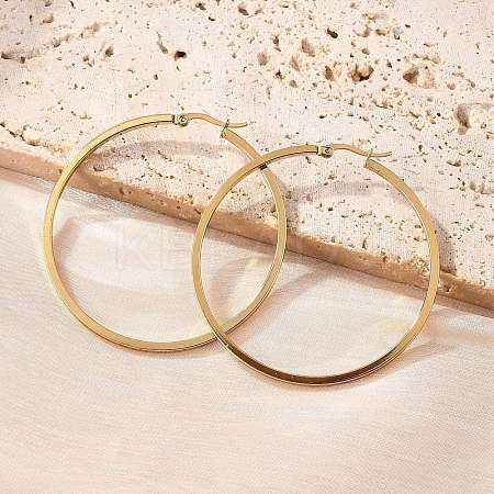 201 Stainless Steel Hoop Earrings EJEW-P304-14A-G-1