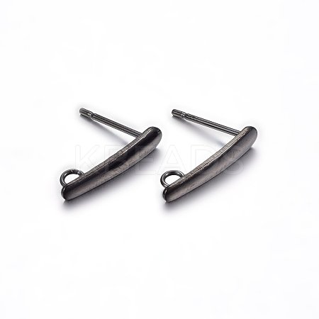 304 Stainless Steel Stud Earring Findings X-STAS-H467-05B-1