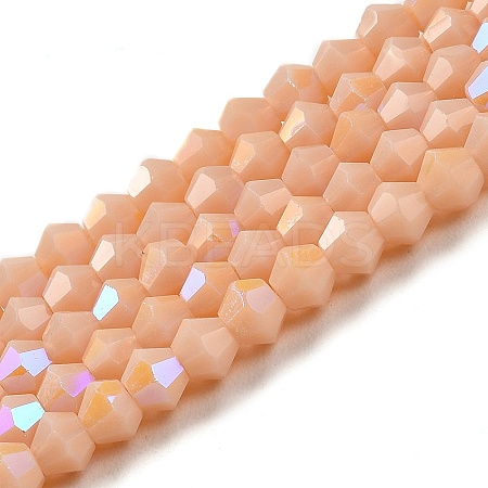 Opaque Solid Color Imitation Jade Glass Beads Strands EGLA-A039-P4mm-L06-1