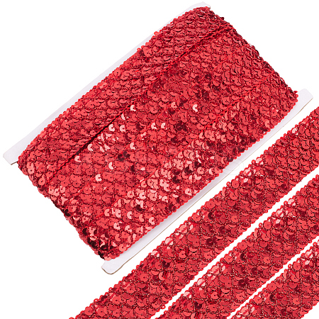 Polyester with PT Paillette Lace Trim Ribbon OCOR-WH20073-01A-1
