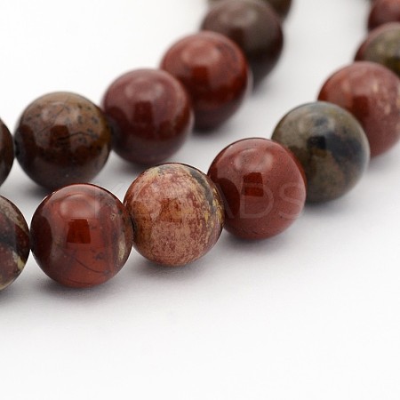 Natural Agate Round Bead Strands G-P070-68-3mm-1
