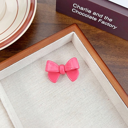 Bowknot Cellulose Acetate(Resin) and Women Alligator Hair Clips PW-WGF6A48-06-1