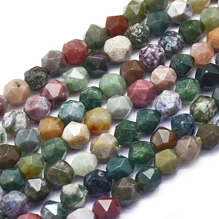 Natural Indian Agate Beads Strands G-L552O-07-6mm-1
