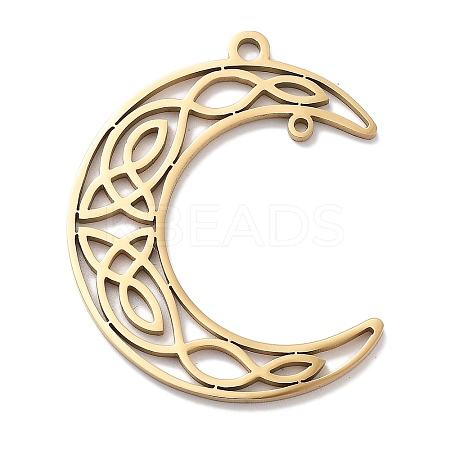 304 Stainless Steel Pendants STAS-U030-07G-1