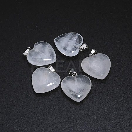 Natural Quartz Crystal Pendants G-G956-B08-FF-1