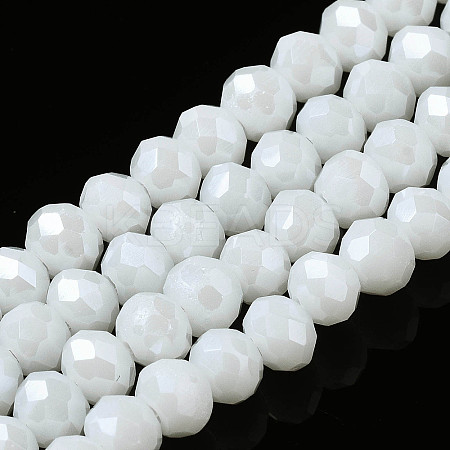 Electroplate Glass Beads Strands EGLA-A044-P1mm-A01-1