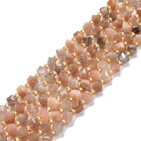 Natural Multi-Moonstone Beads Strands G-P463-06-1