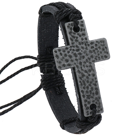PU Leather Cord Adjustable Bracelets PW-WG27B74-01-1