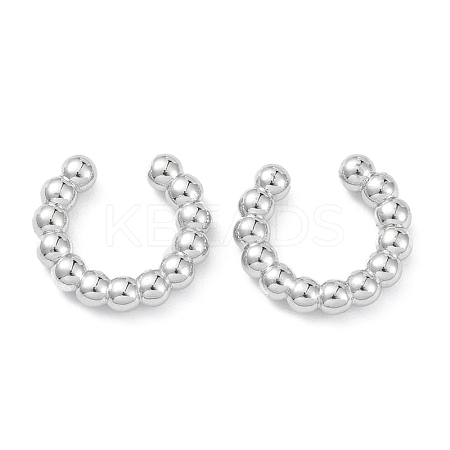 Rack Plating Brass Cuff Earrings EJEW-K245-09P-1