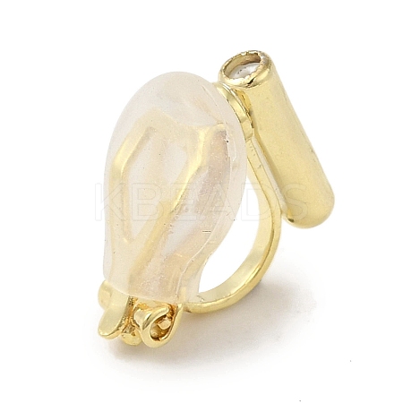 Brass Clip-on Earring Findings LS-KK-K371-13G-1