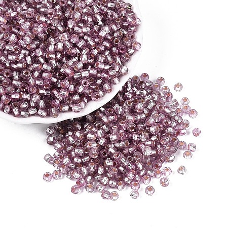 Silver Lined Glass Seed Beads SEED-T007-18A-10-1