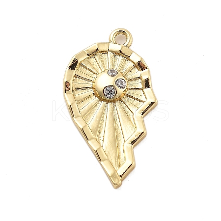 Brass Micro Pave Cubic Zirconia Pendants KK-L228-25A-G-1